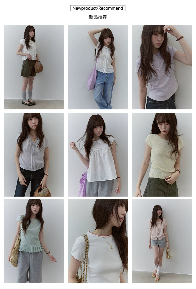VOOE Fake Two-piece Splicing Mesh Slim Tee