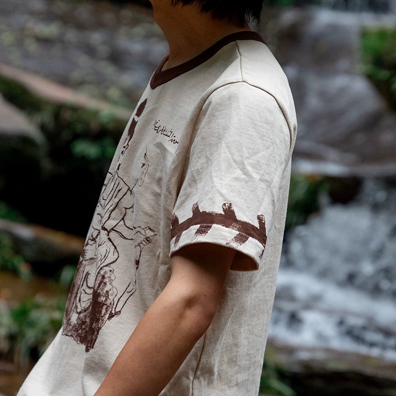 SOARIN Vintage Crew Neck Print Short Sleeve Tee