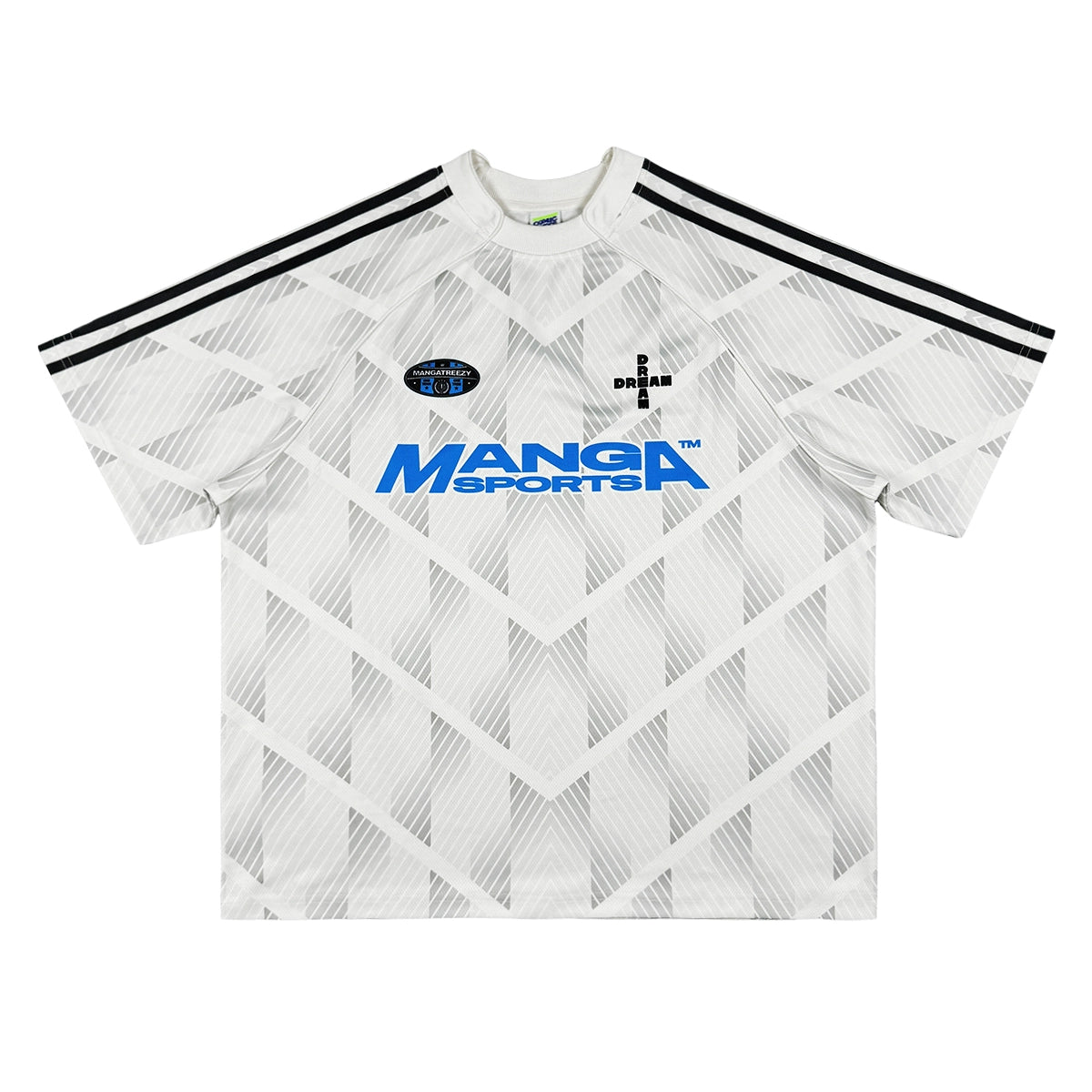 ComicTree Gradual Change Striped Football Jersey