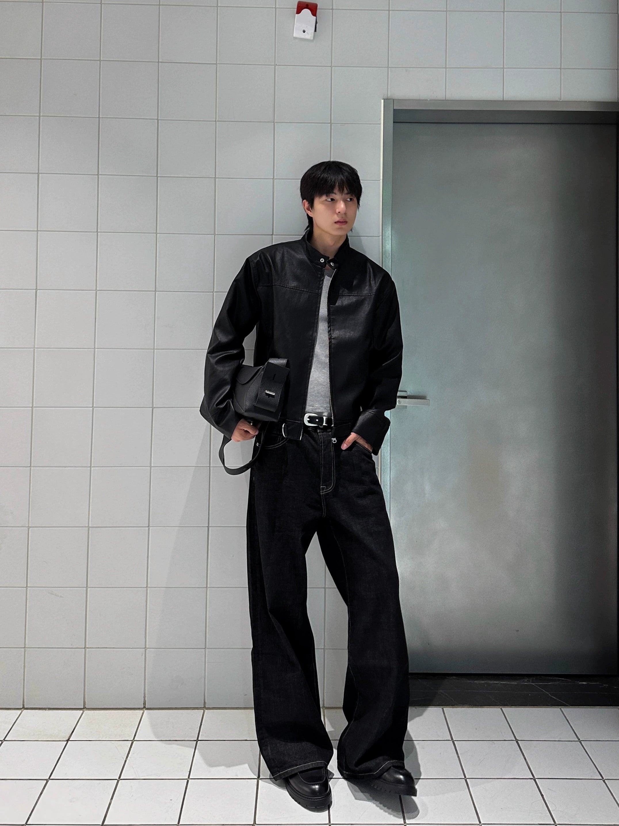 INTENT Casual Stand-up Collar Short Jacket