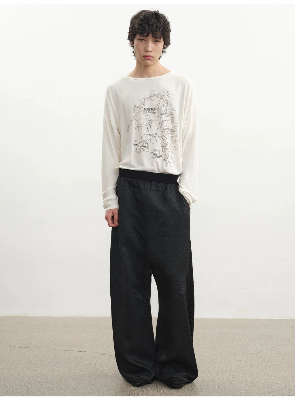 JCAESAR Piano Music Print Long Sleeve