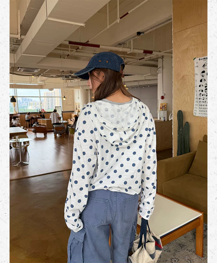CCYE Polka Dot Hooded Sunscreen Thin Jacket