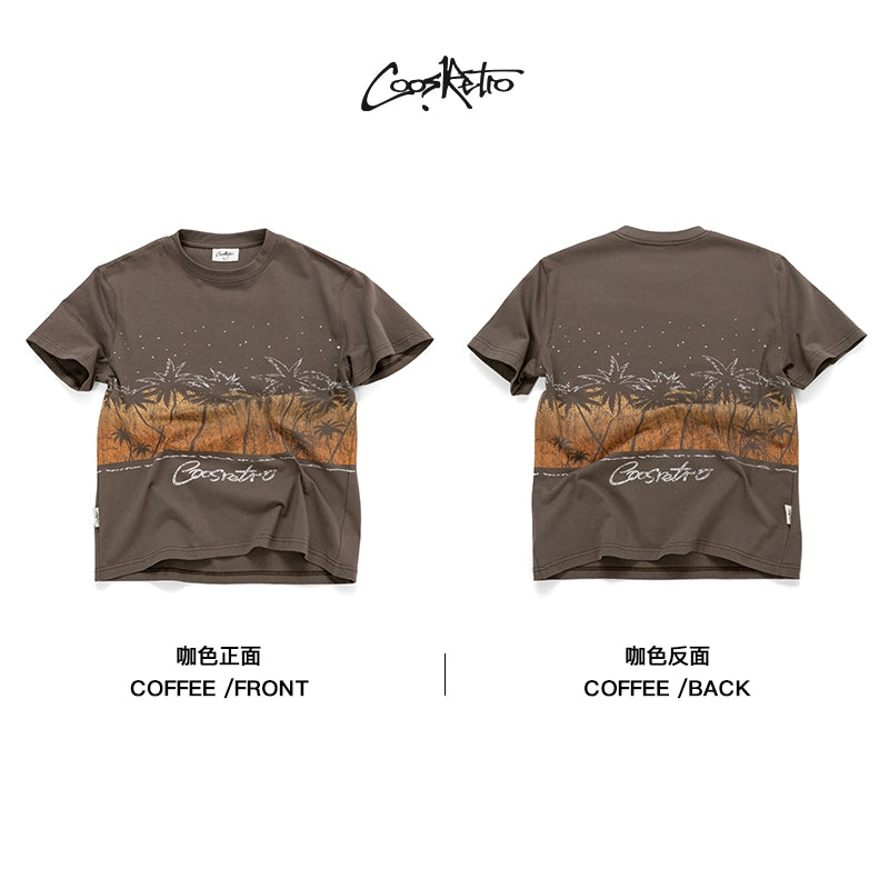 CoosRetro Printed Casual Loose Tee