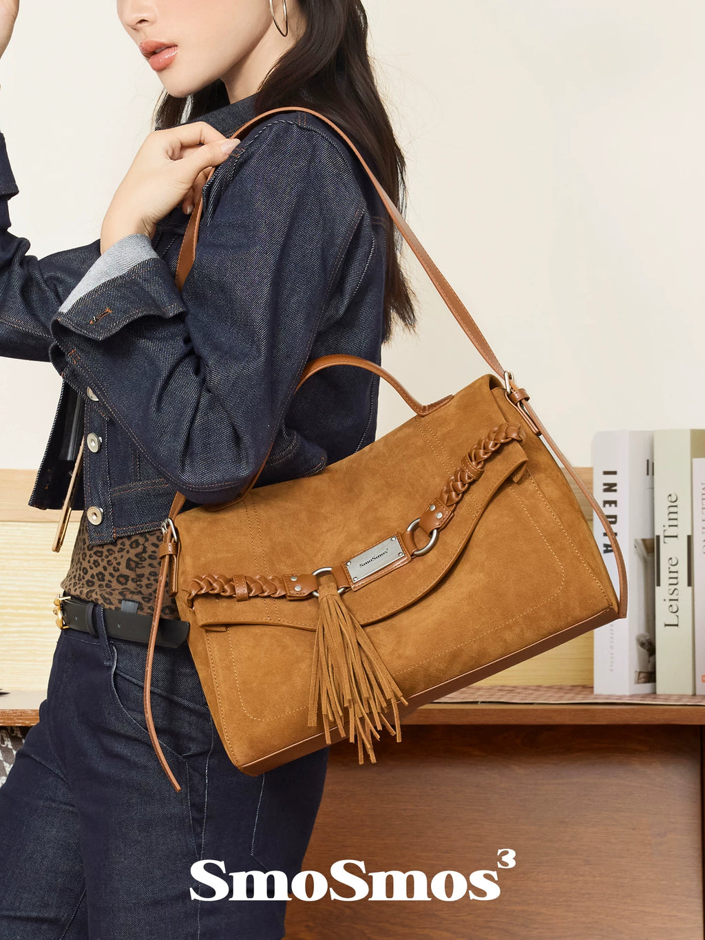 SmoSmos Vintage Tassel Shoulder Messenger Bag