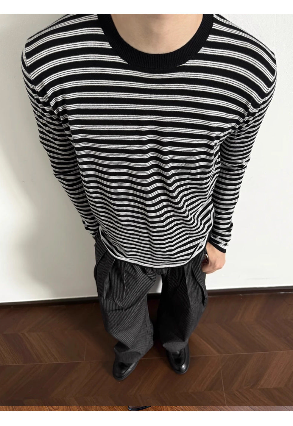 EME Striped Retro Versatile Casual Knitted Sweater