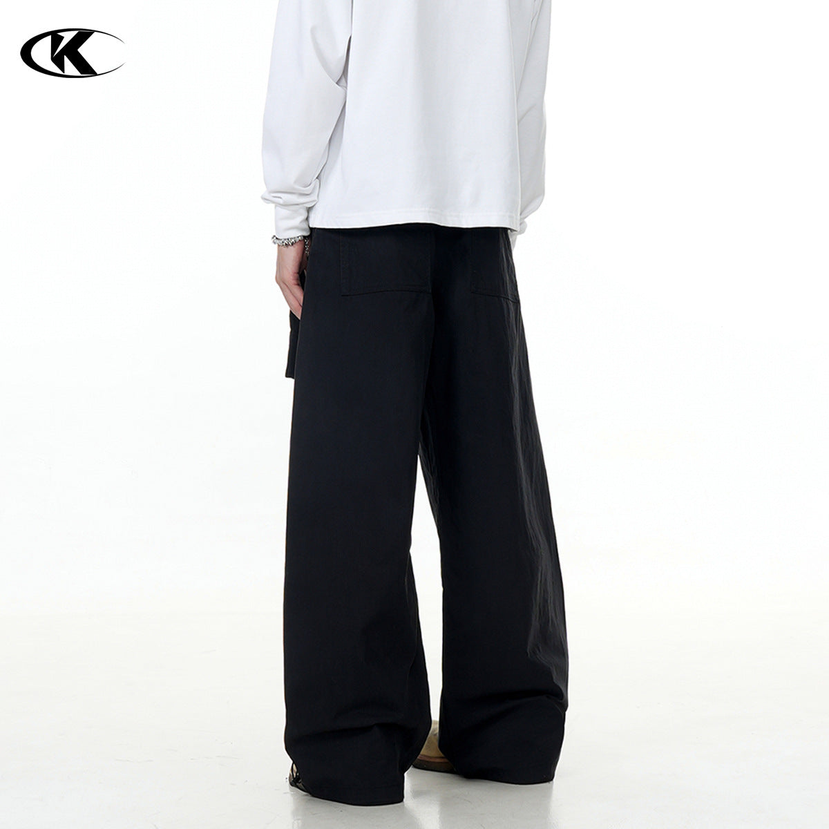 11KN pleated casual Maillard Fake Sleeve pants
