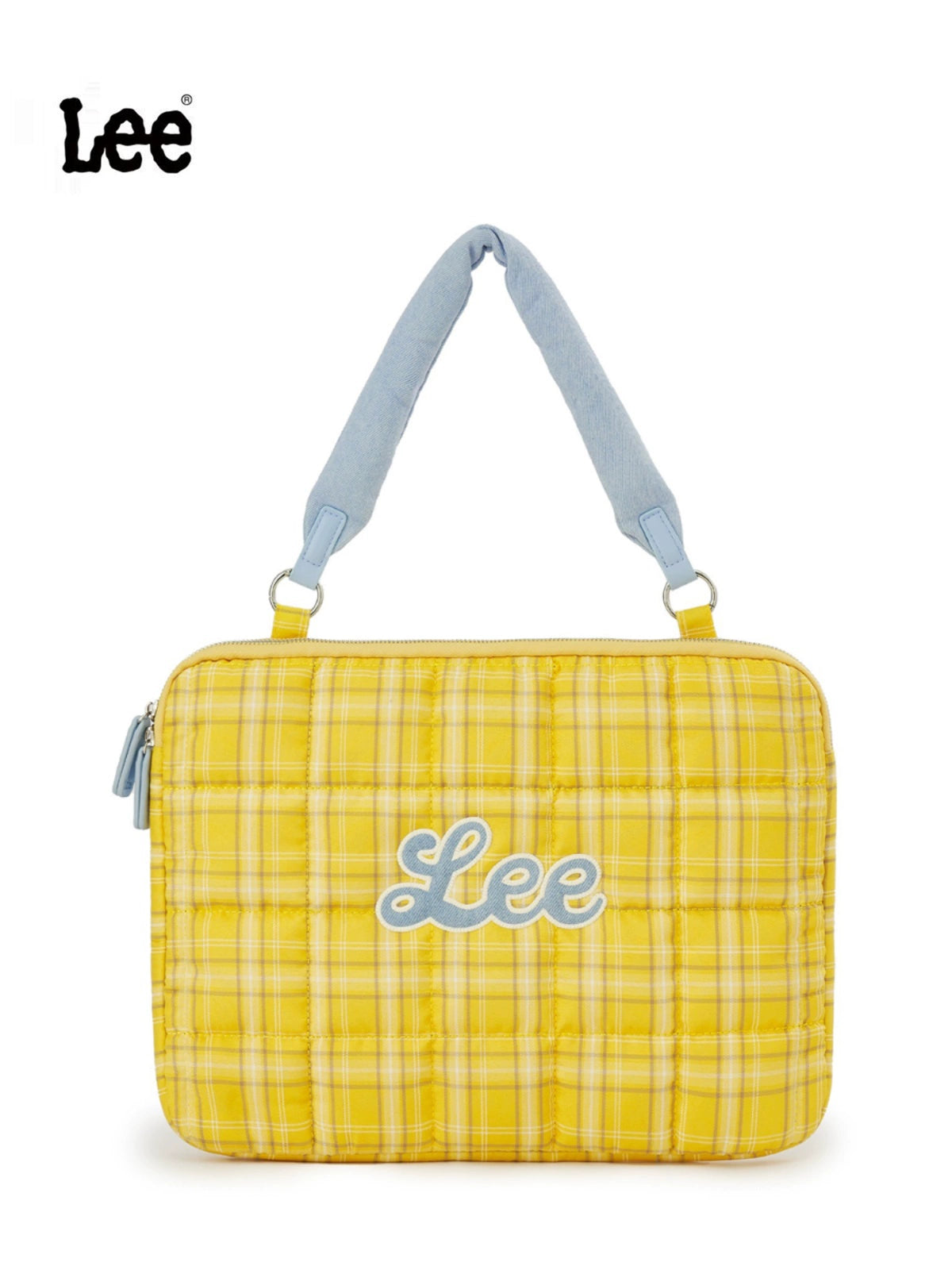 Lee Contrast Checked Tote Bag