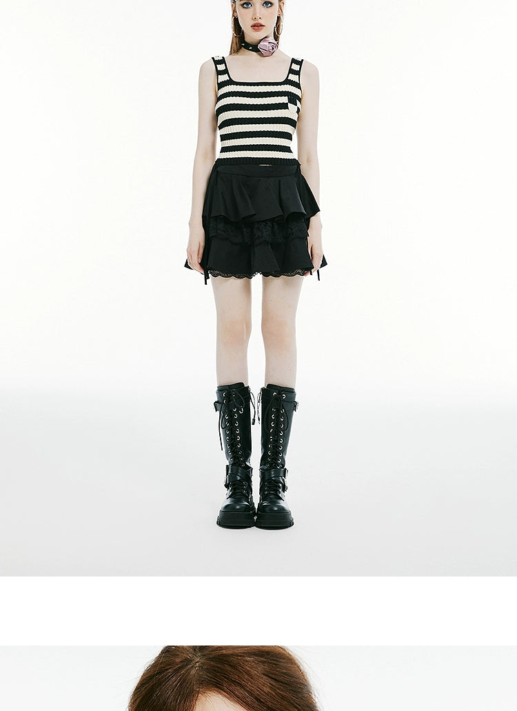 IMONE Striped Knitted Vest