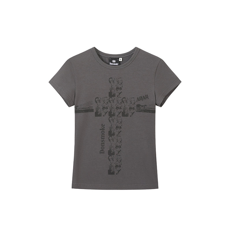 DSM Group Portrait Front Shoulder Print Babes Tee