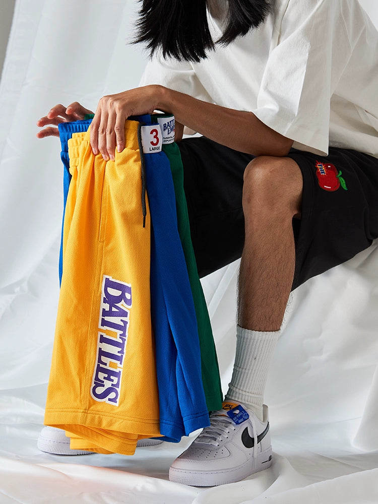 Battles Street Embroidery Printed Basketball Shorts