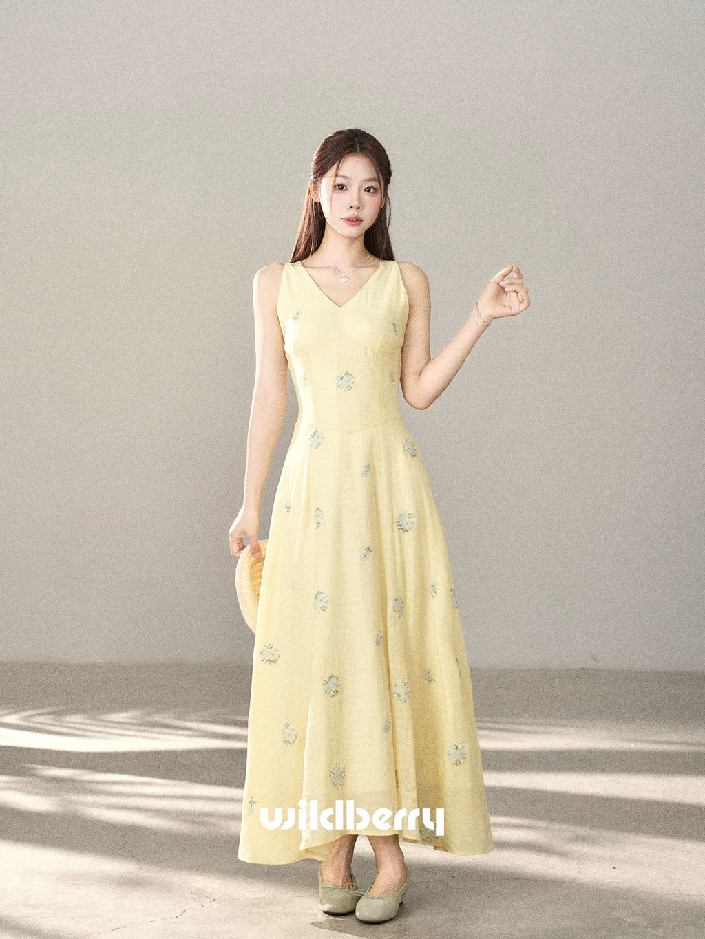 Wildberry Waist V-neck Tank Top Dress
