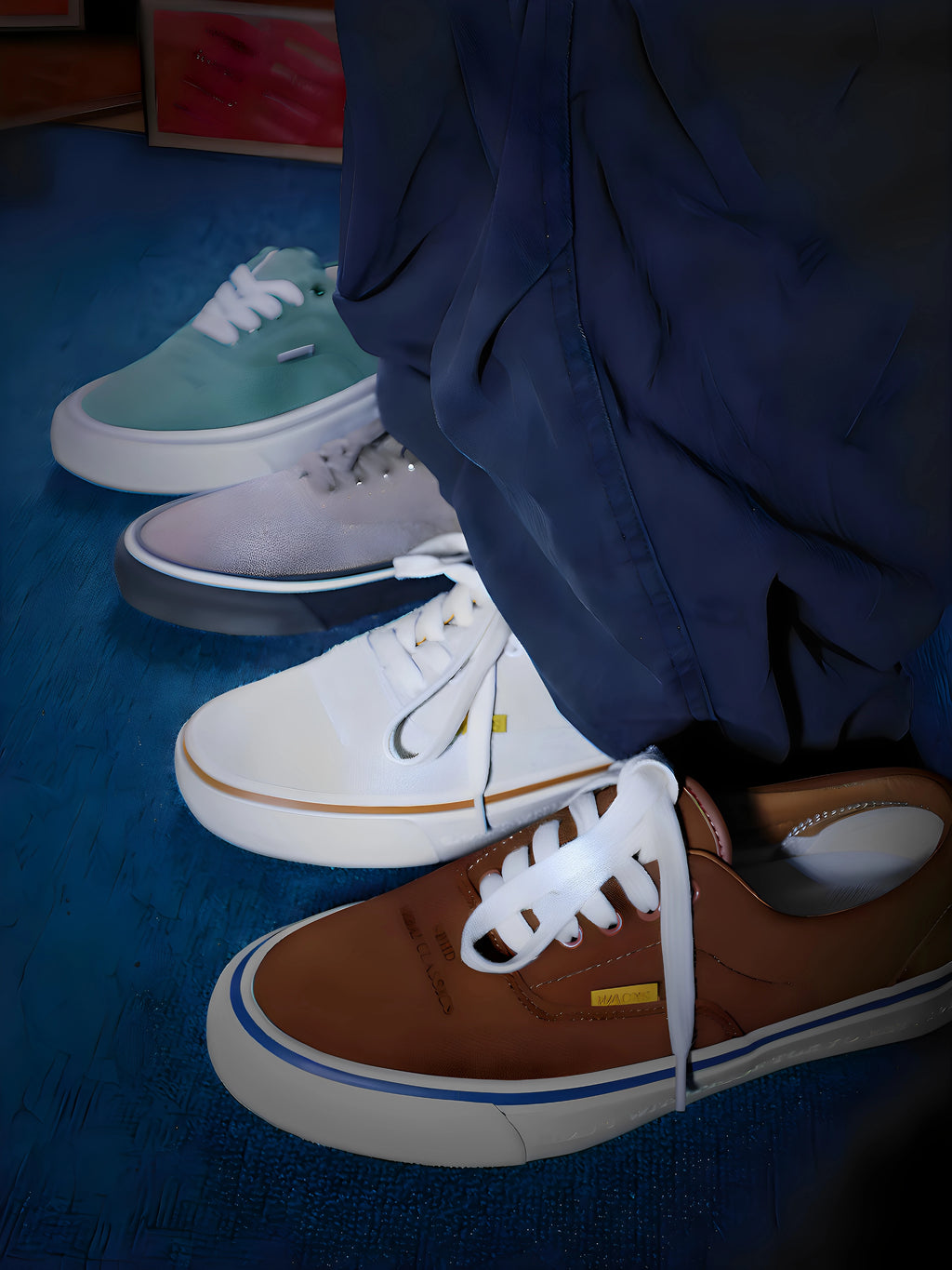 NBHD X VOWPROGRESS 4 Color Low Top Suede Fur Board Shoes