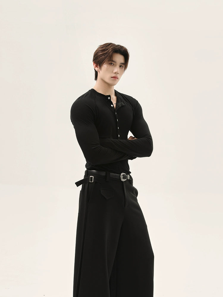 TURNTIDE Vintage Breasted Slim Slim Thin Shoulder Long Sleeves