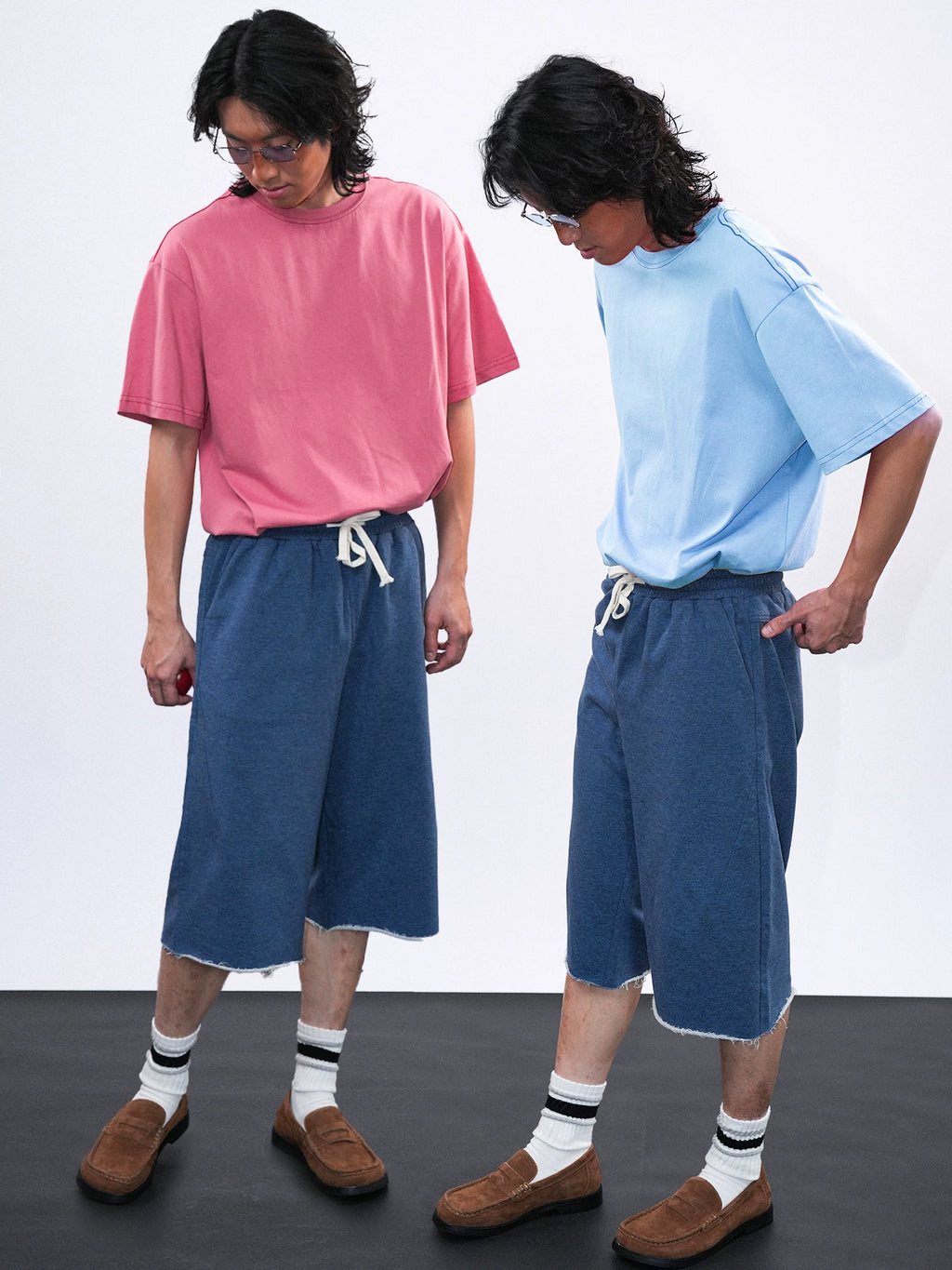 O3PARK Micro Loose Versatile Crew Neck Casual Tee