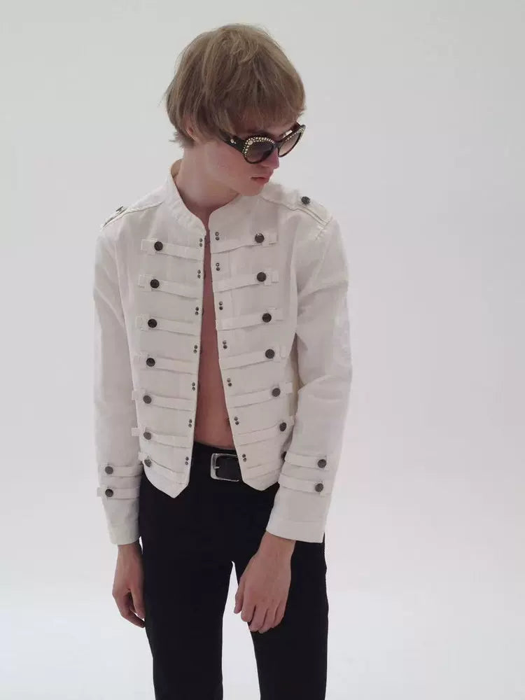 CHAI Napoleon C standard embroidered bundle buckle ancient short cotton jacket