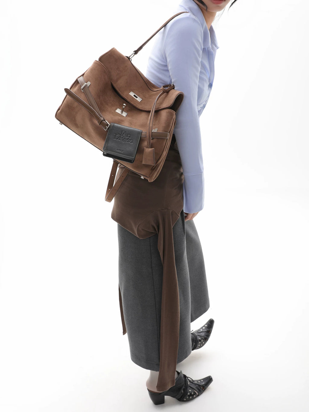 JANDRESS Suede Casual Versatile Backpack