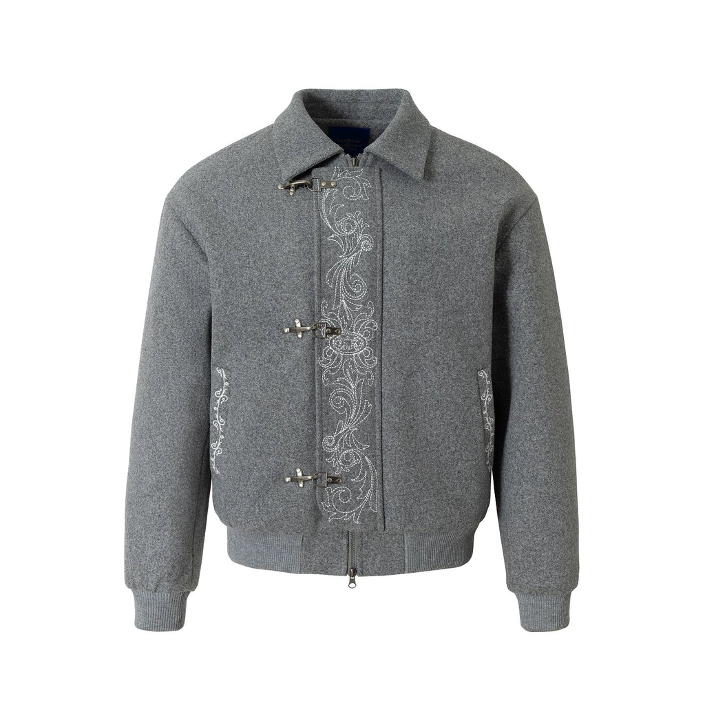 YADcrew Retro Casual Three-dimensional Line Loose Lapel Padded Jacket