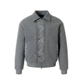 YADcrew Retro Casual Three-dimensional Line Loose Lapel Padded Jacket
