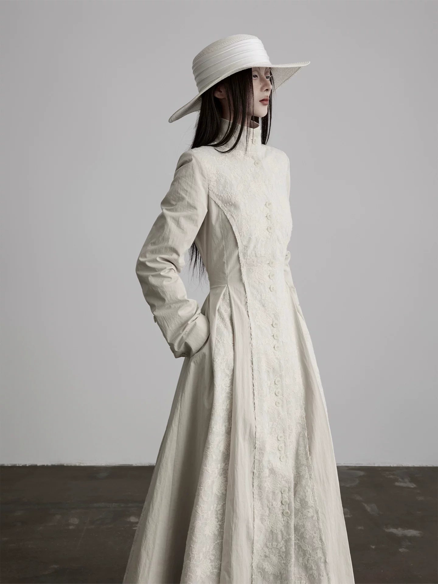 INDULGE Rough-edged Waist-strapped Trench Coat