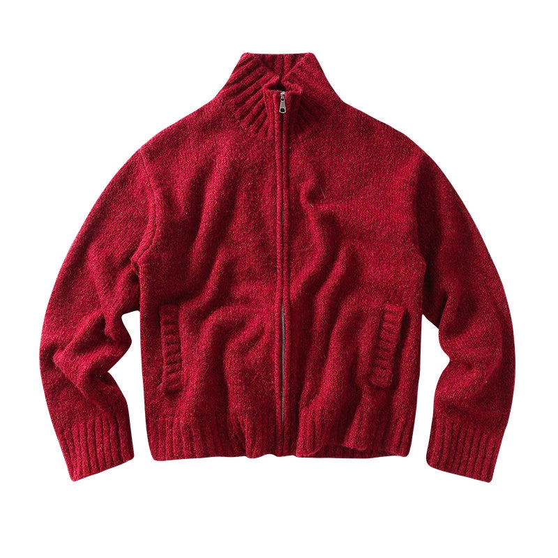 CoosRetro Premium Vintage Stand-Up Collar Sweater