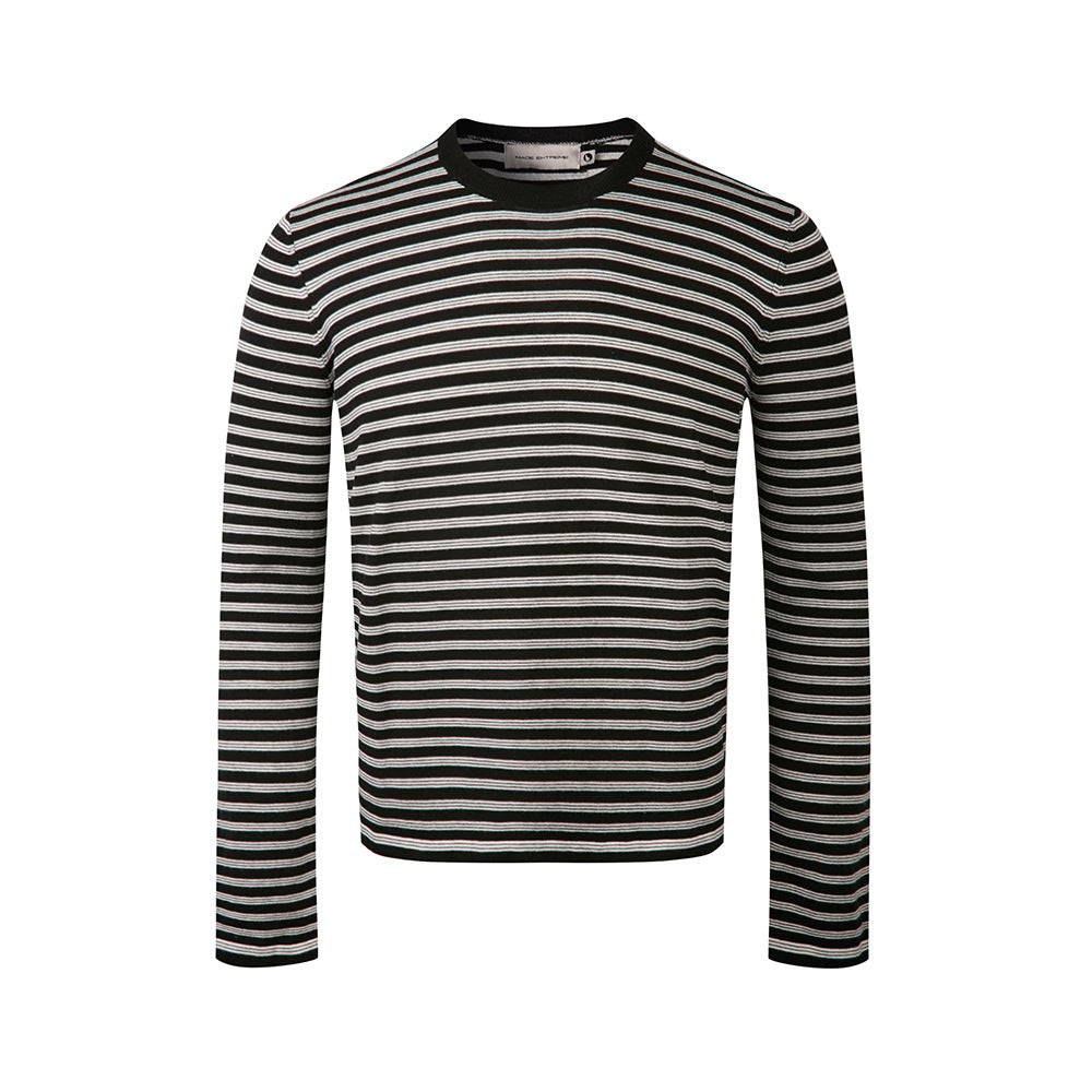 EME Striped Retro Versatile Casual Knitted Sweater
