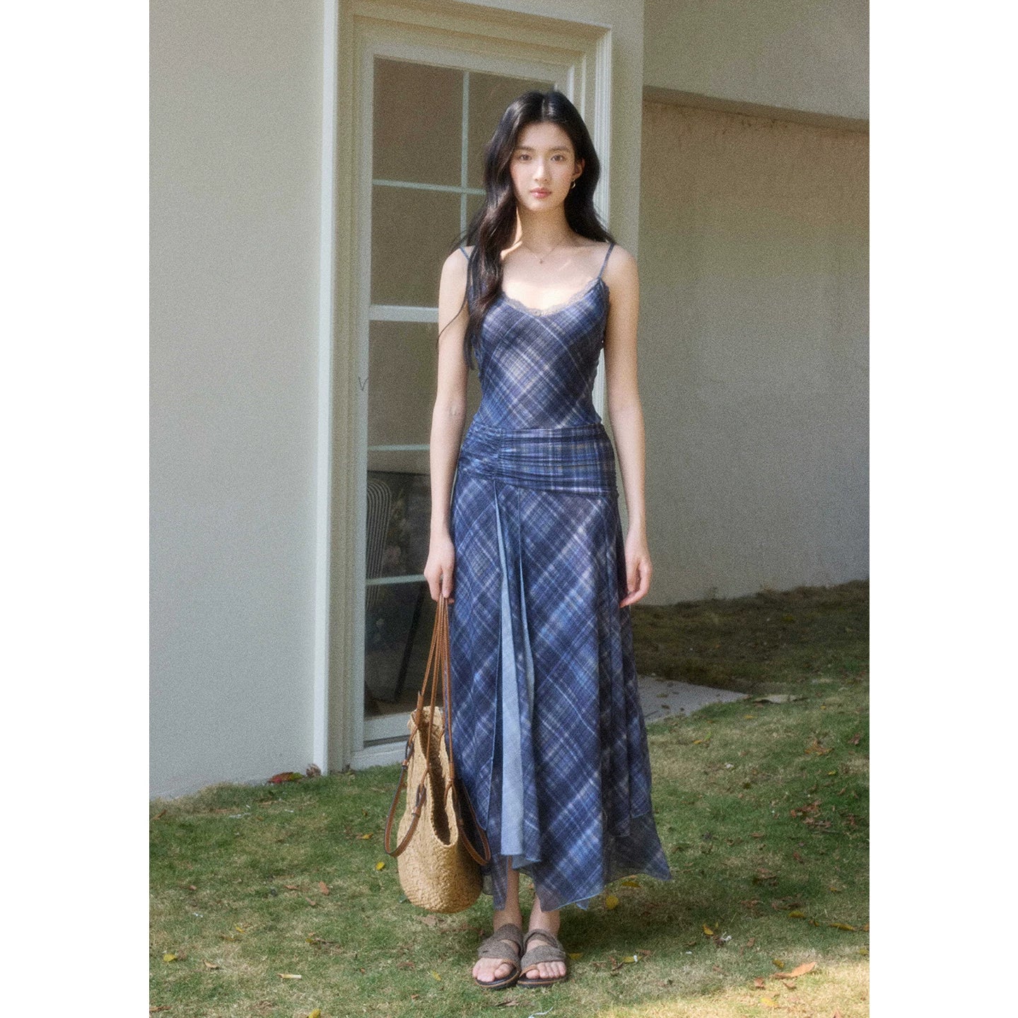 TYANG Waist Mesh Suspender Dress