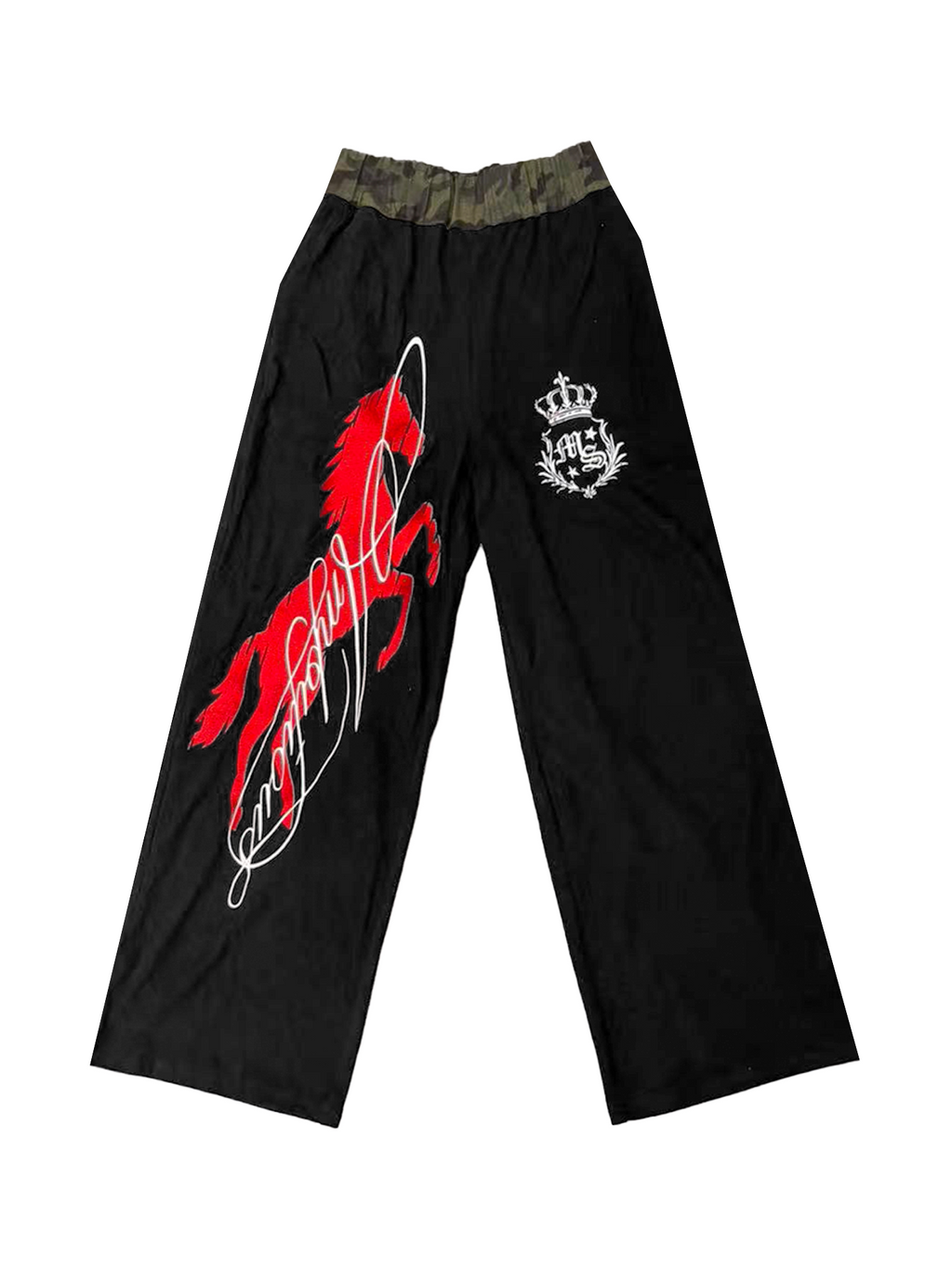 DETW Camouflage Contrasting Embroidered Sweatpants