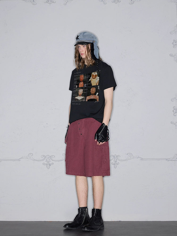 Rocawear Masked Alphabet Print Slim Tee