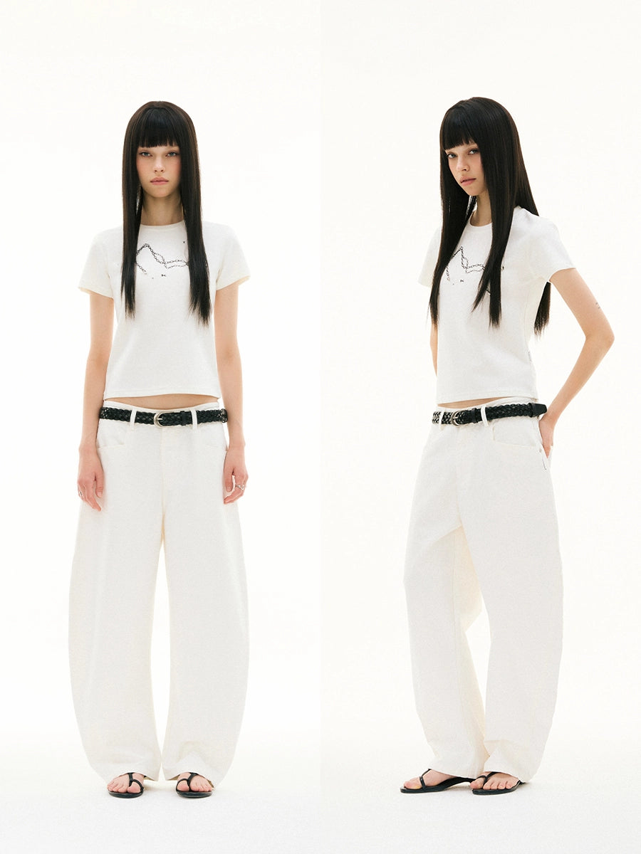 FUNKYFUN Old Stud Tooling Loose Casual Scimitar Pants