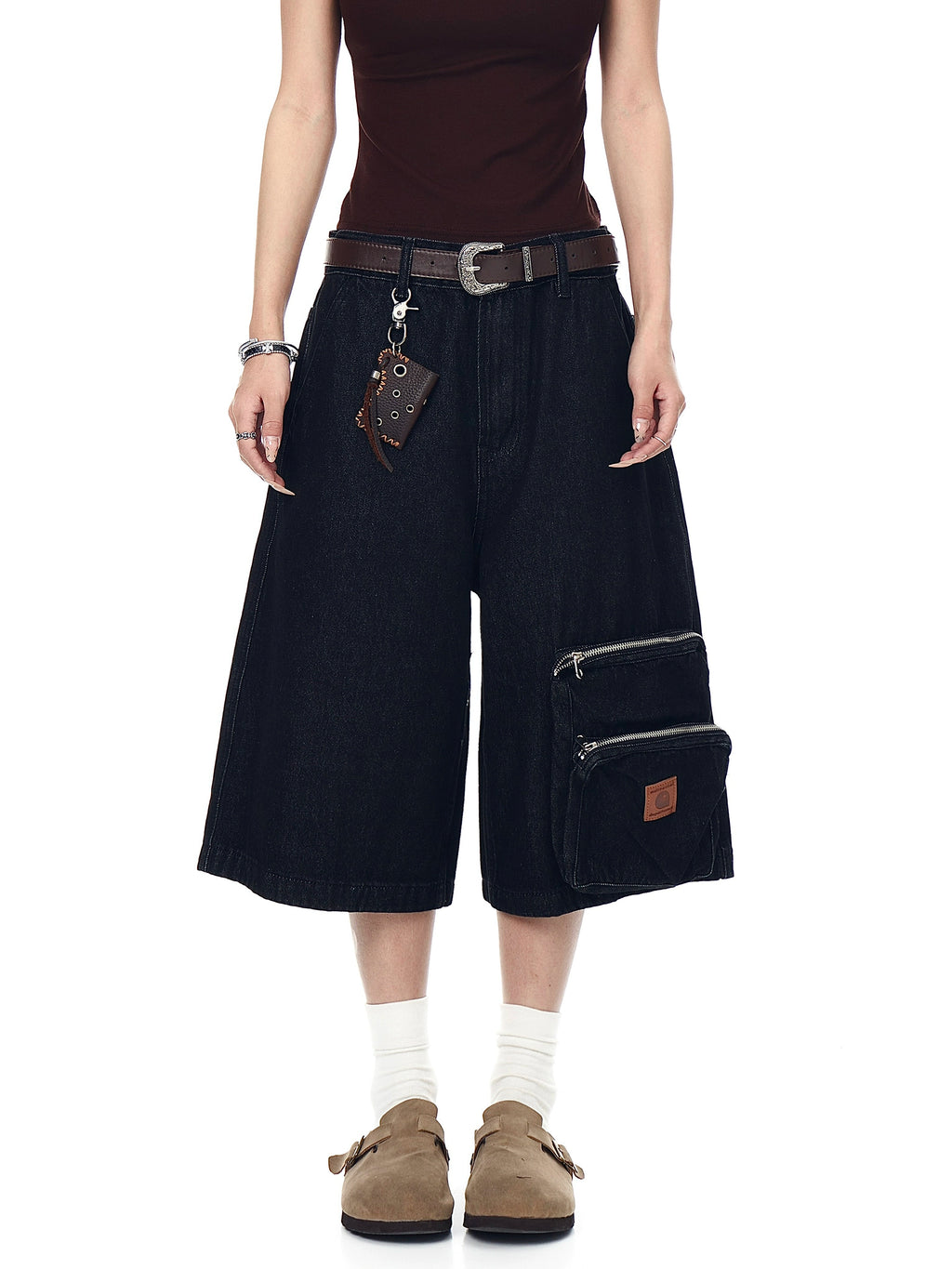 BLACKLISTS Old Denim Seven-point Tooling Shorts