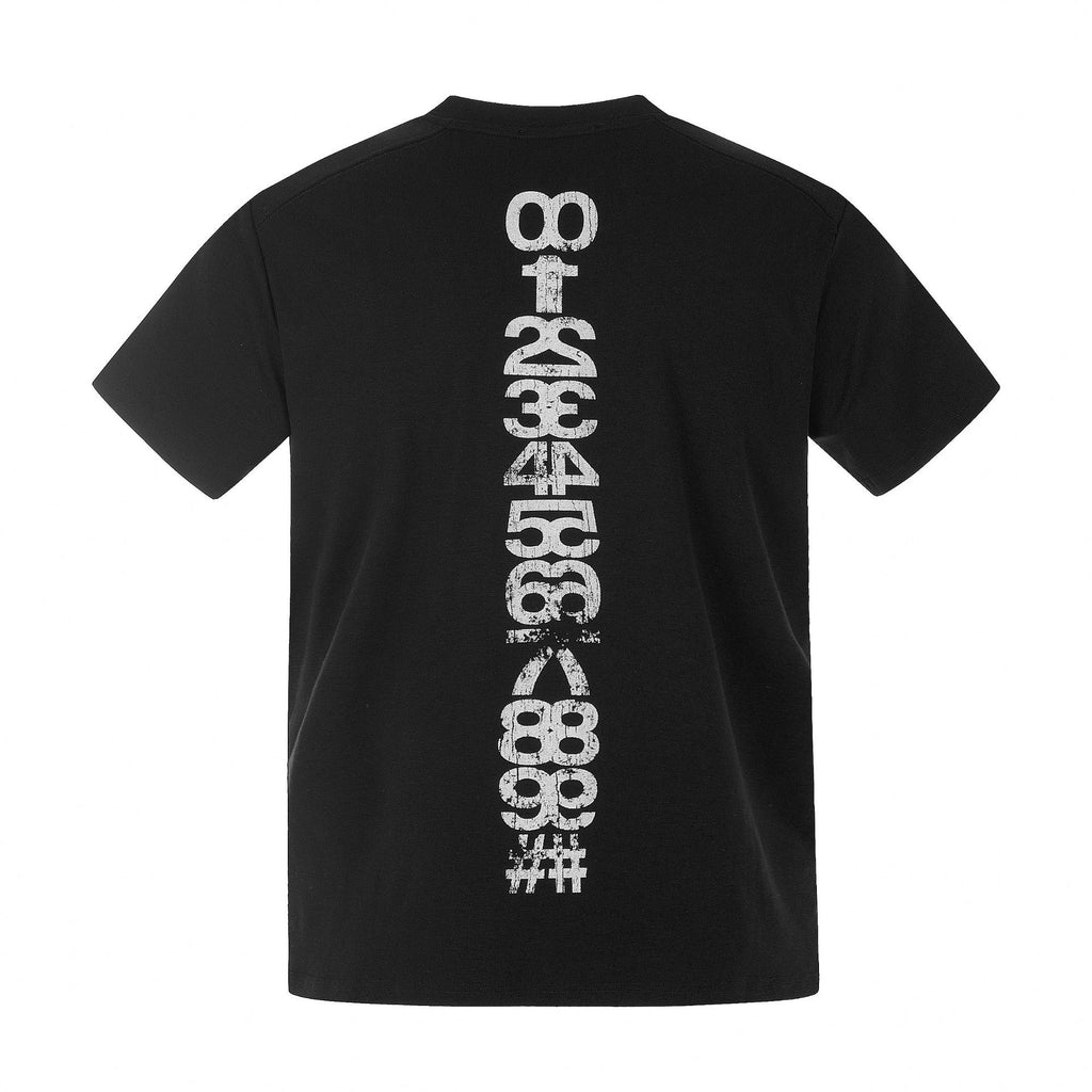 11KN Loose Letter Symbol Printing Casual Tee