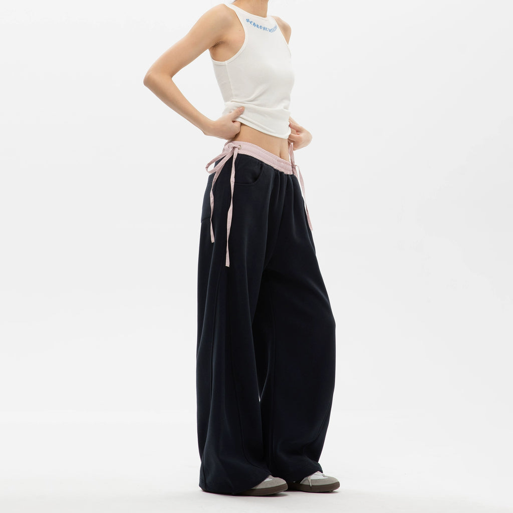 ICH MODE Loose Casual Straight Wide Leg Sweatpants