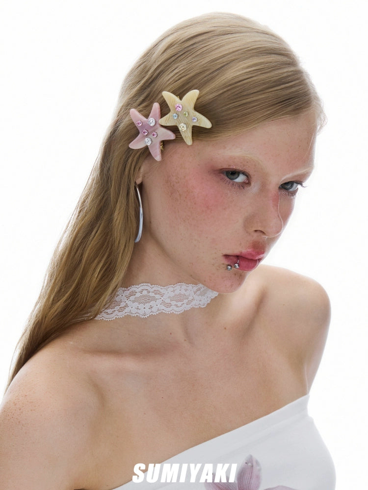 SUMIYAKI Acetate Colored Starfish Hairpin