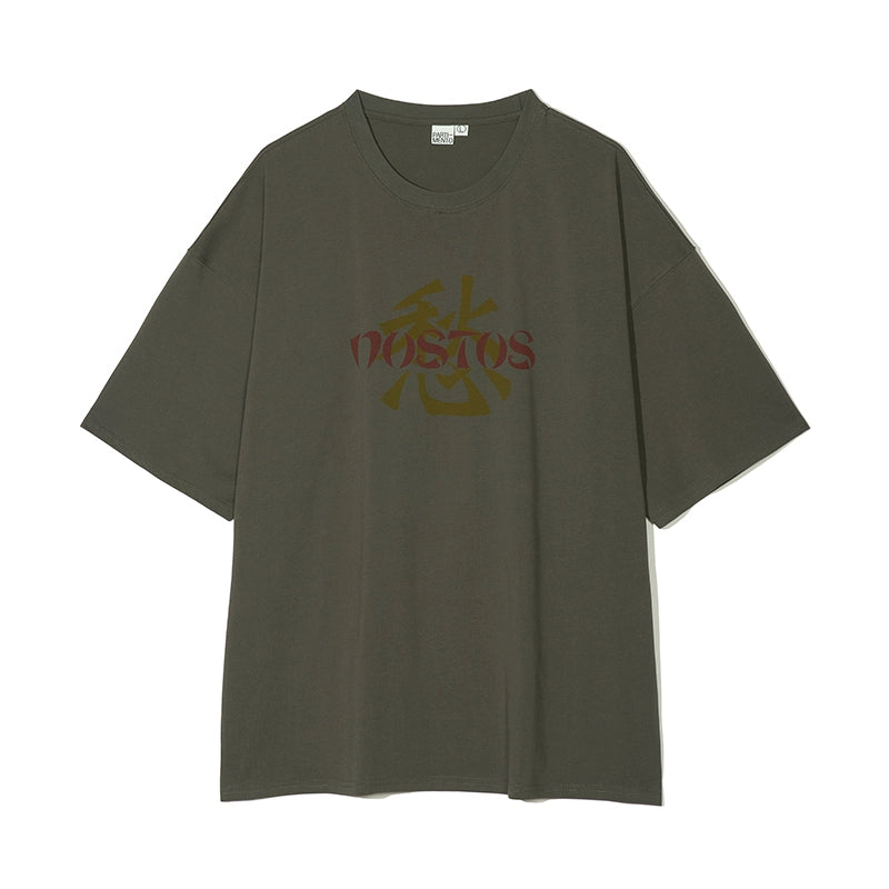PARTIMENTO Loose Casual Crew Neck Tee