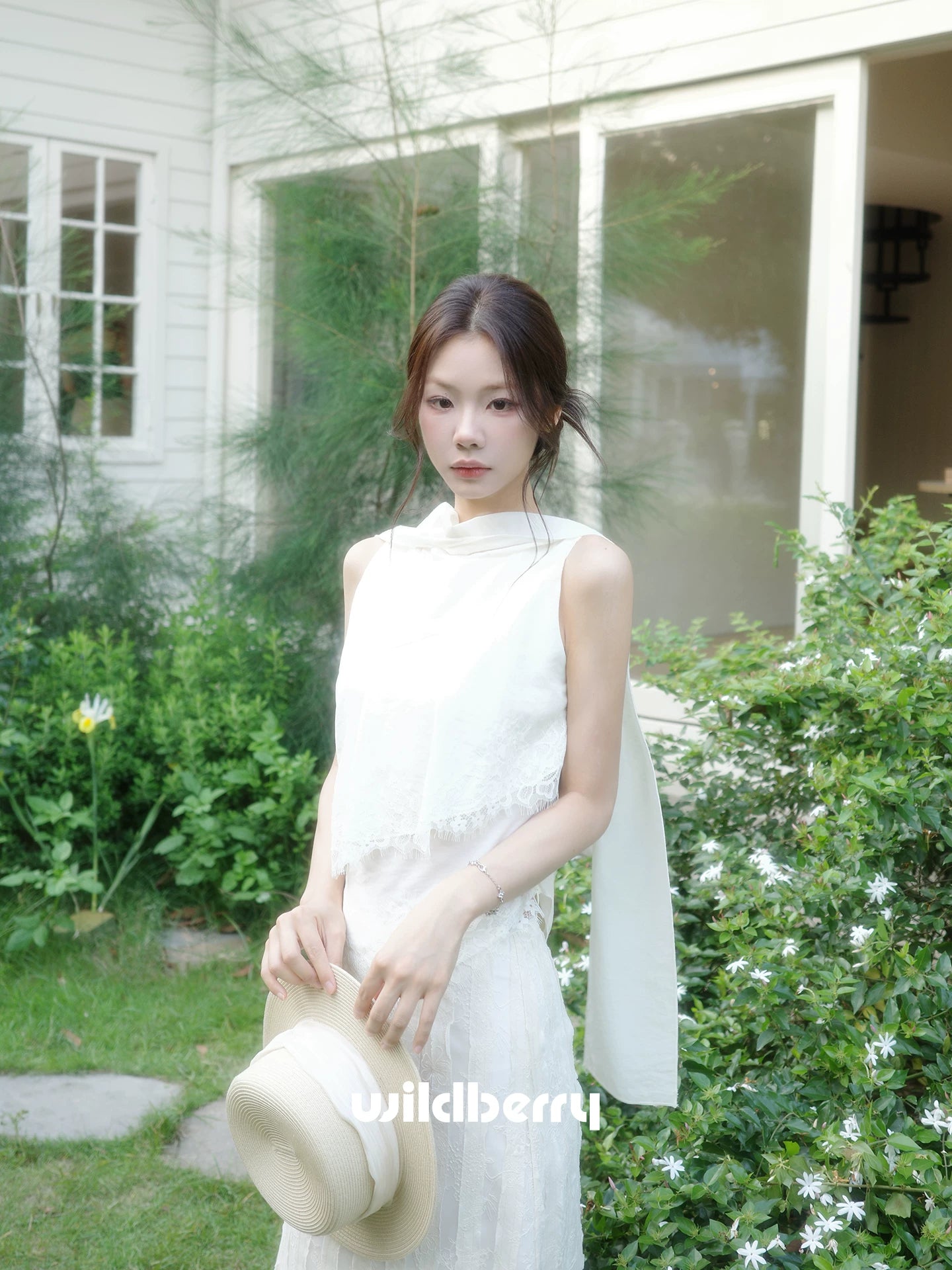 Wildberry Sleeveless Vest Skirt Two-piece Set