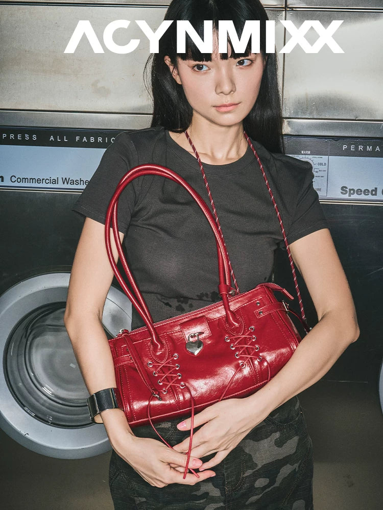 Acynmixx Untie Lace Premium Sense Shoulder Underarm Bag