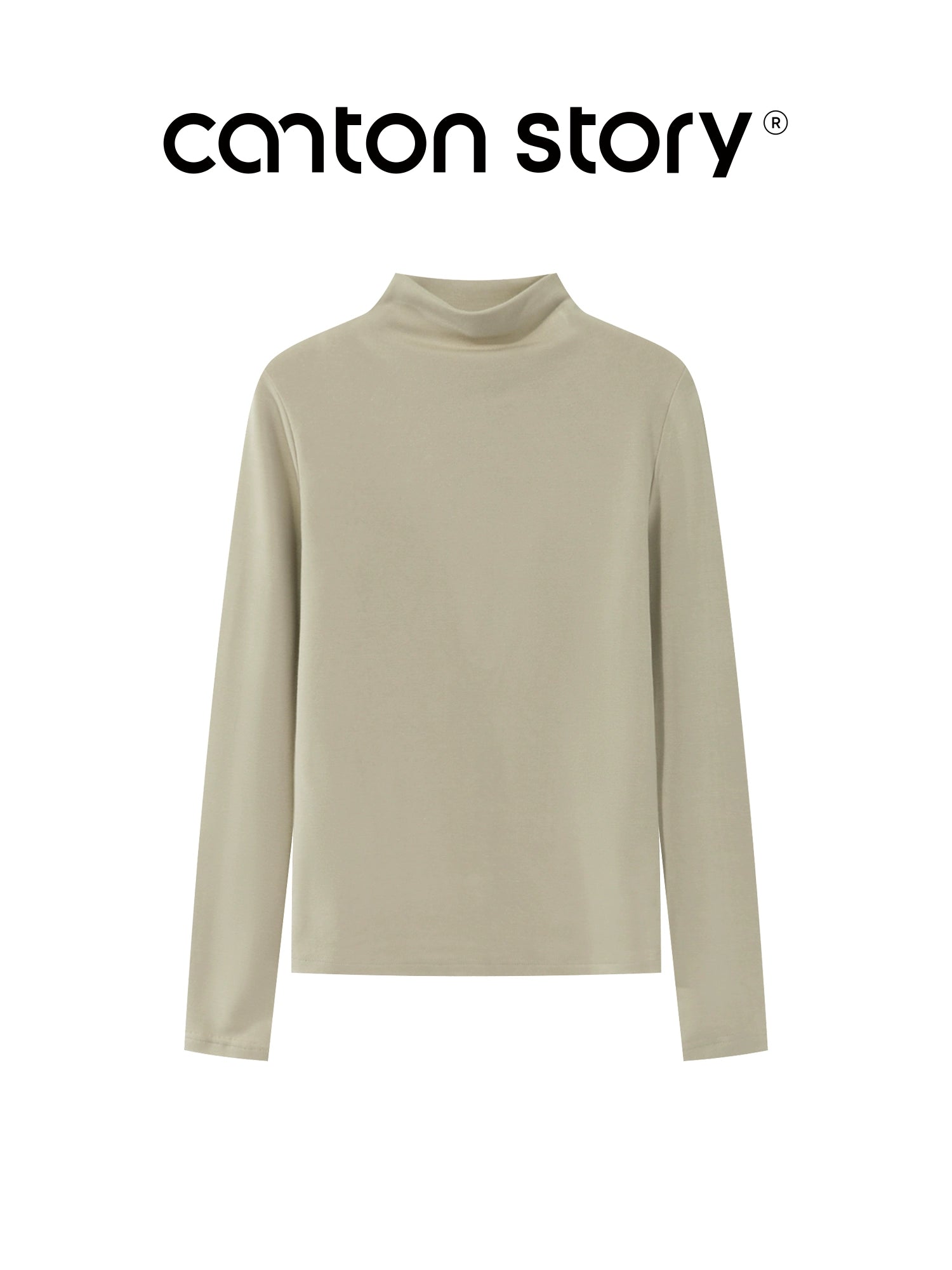 Cantonstory Shoulder Casual Versatile Bottom Shirt
