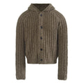 JCAESAR STUDIO Thick Pit Strip Knitted Hooded Sweater