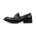 HANQIAORJI Washed Old Horse Leather One-pedal Loafers