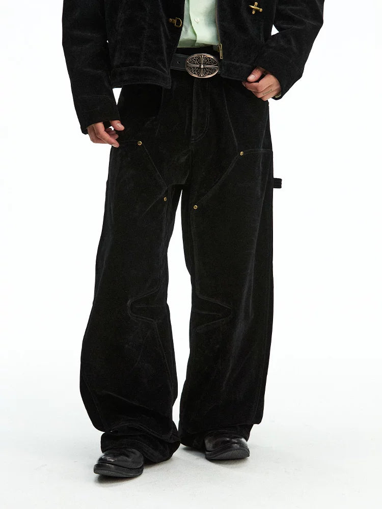 CoosRetro Suede Rivet Premium Trousers