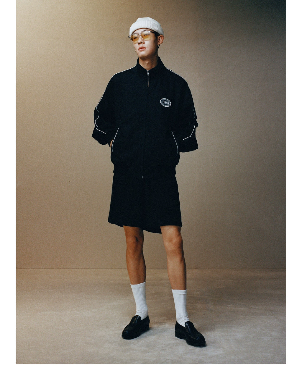 SUPERTOFU Short and Wide Version Twill Woven Zipper Sports Jacket