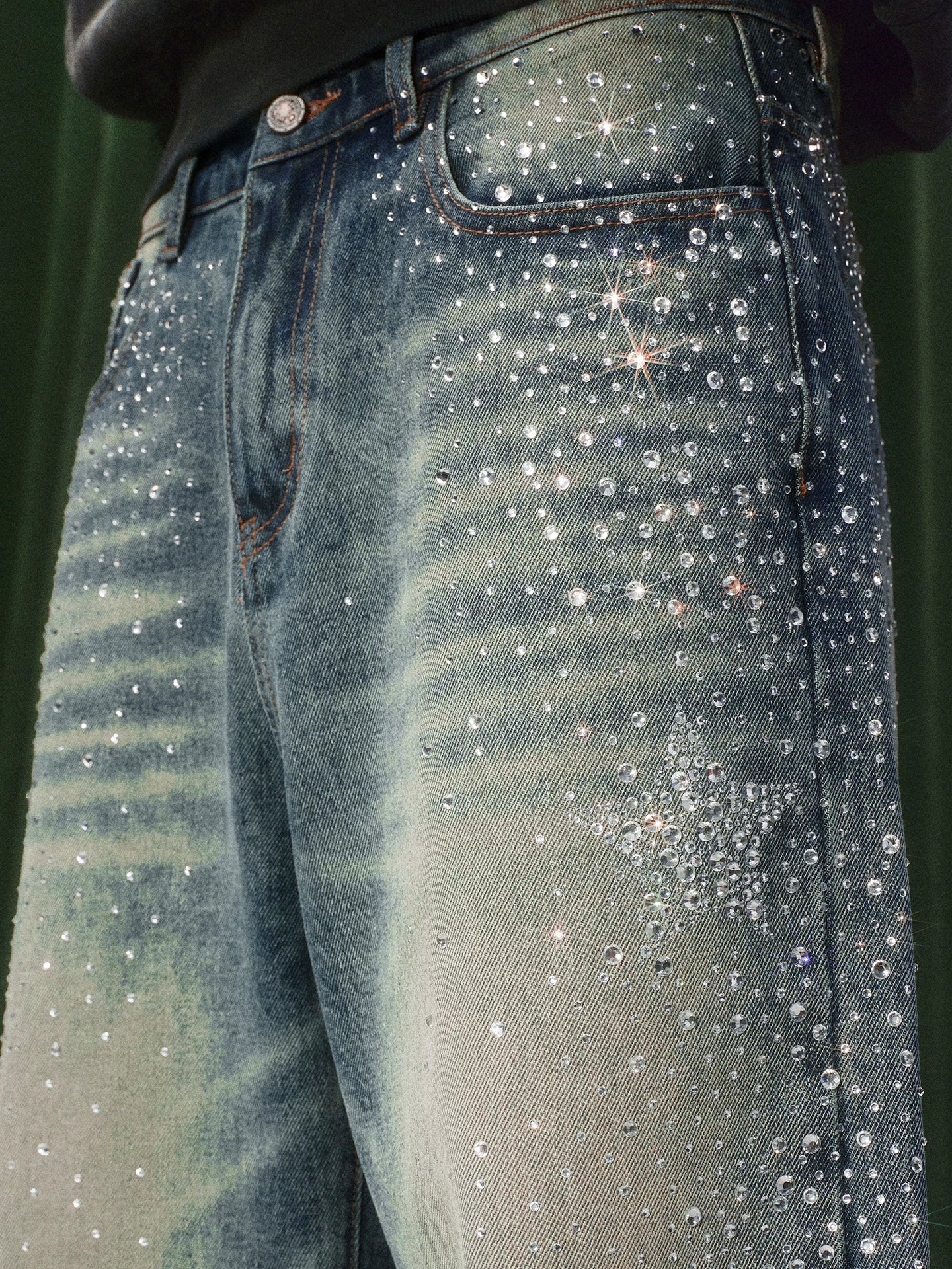 YADcrew Hot Diamond Wide Leg Jeans