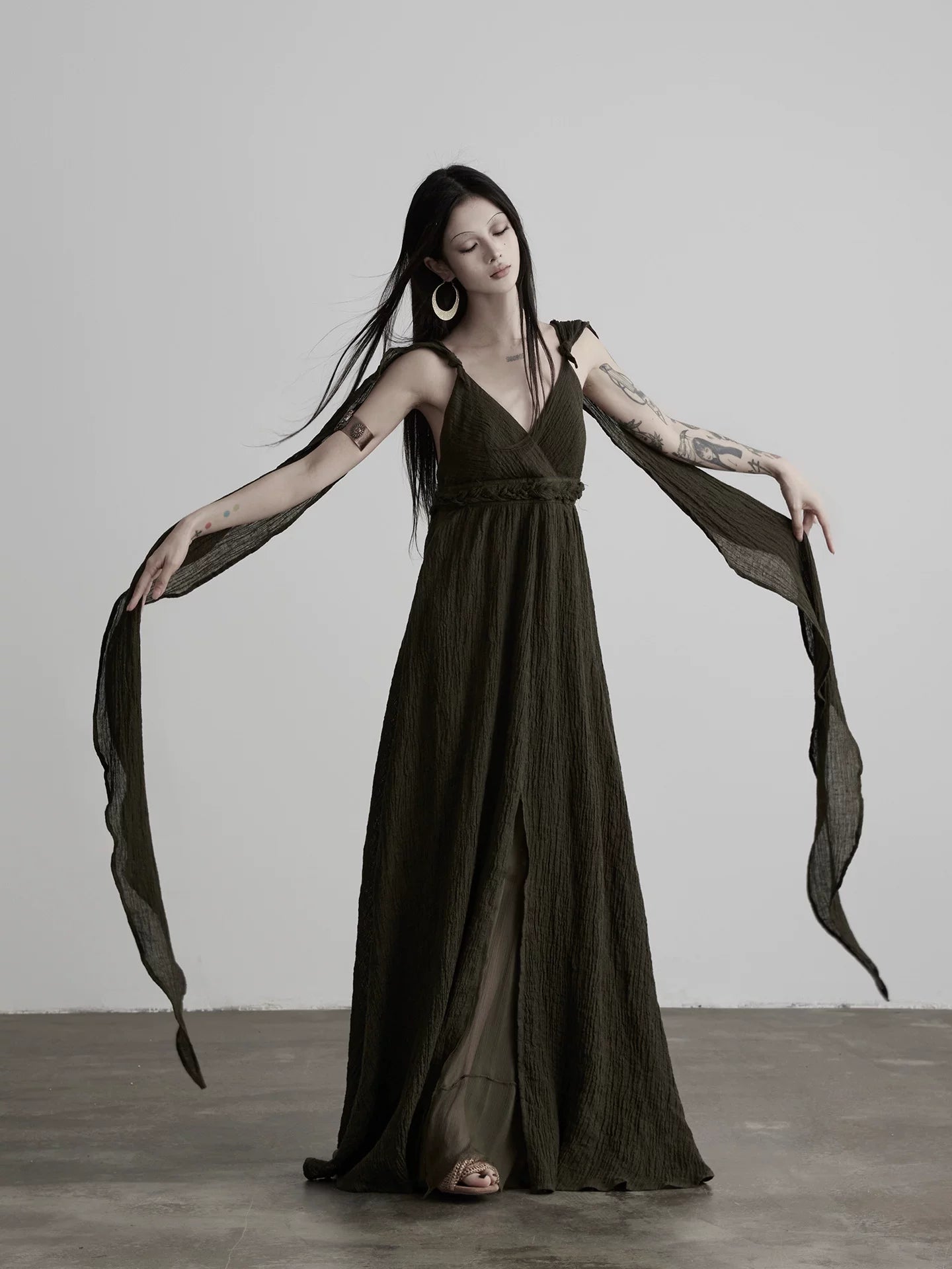 INDULGE Streamer Waist Suspender Dress