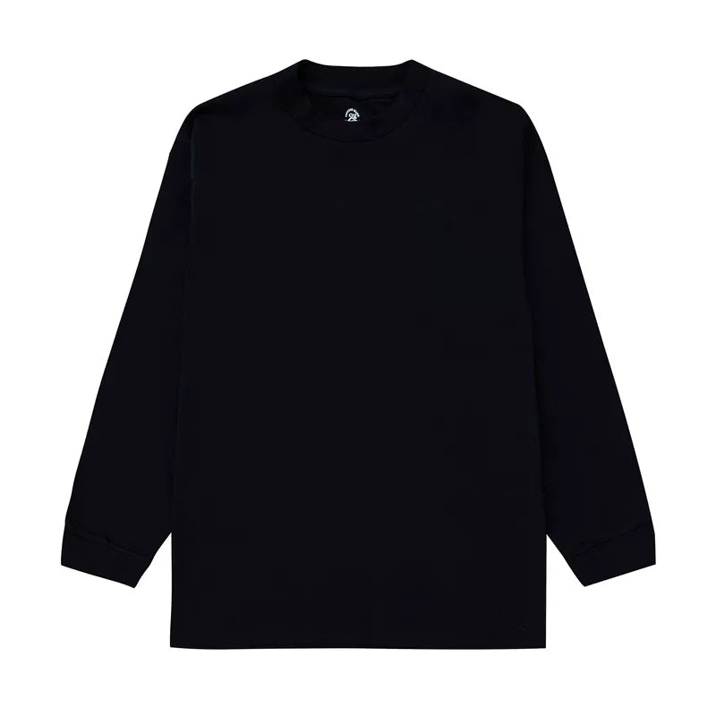 SWFI Branch Line Pure Cotton Loose Solid Color Basic Small Neckline Long Sleeve