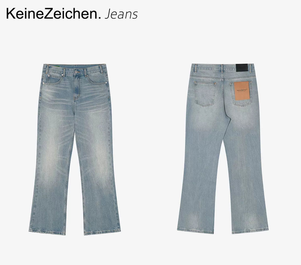 NO LOGO Slightly Washed Old Jeans