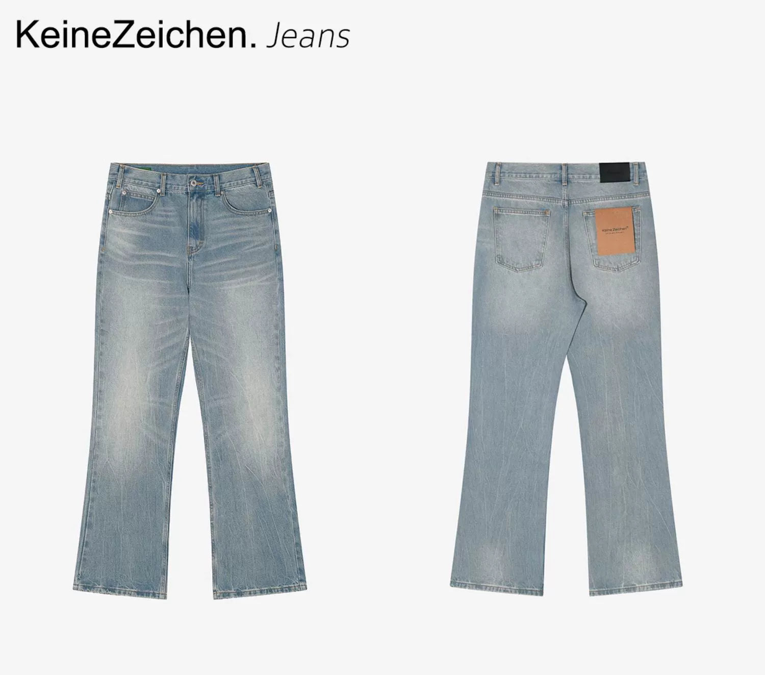 NO LOGO Slightly Washed Old Jeans