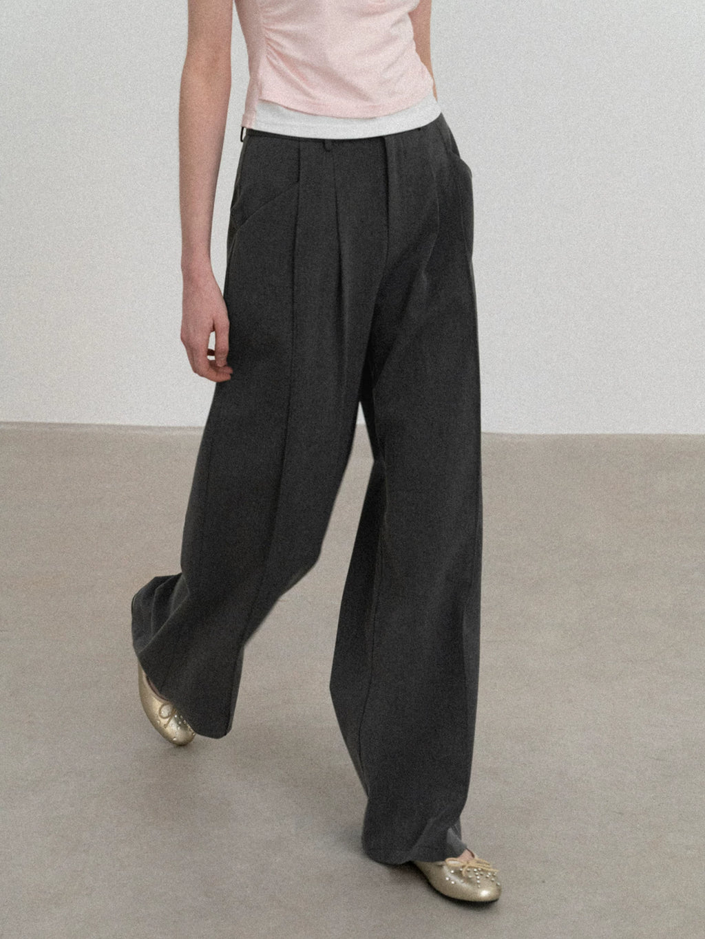 EGGKA Temperament Is High-quality Casual Wide-leg Pants