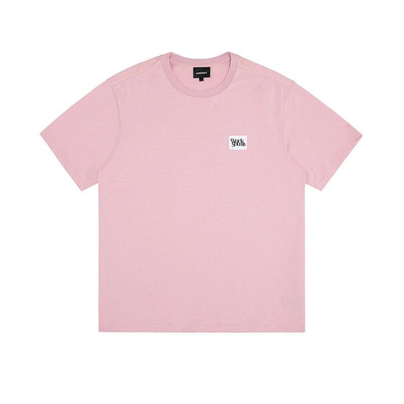 NICEBAD Basic Weaving Label Casual Loose Tee