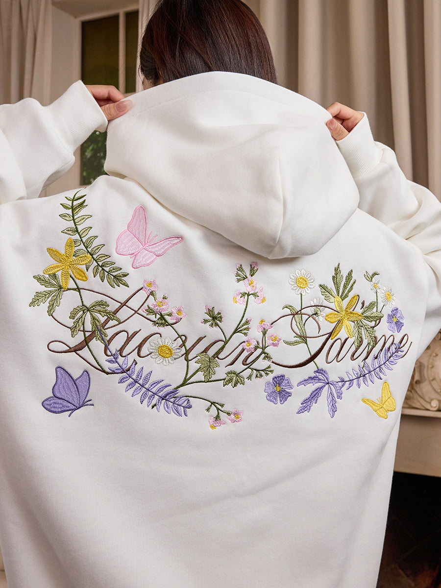 Harshandcruel 2025 Floral Embroidered Hoodie