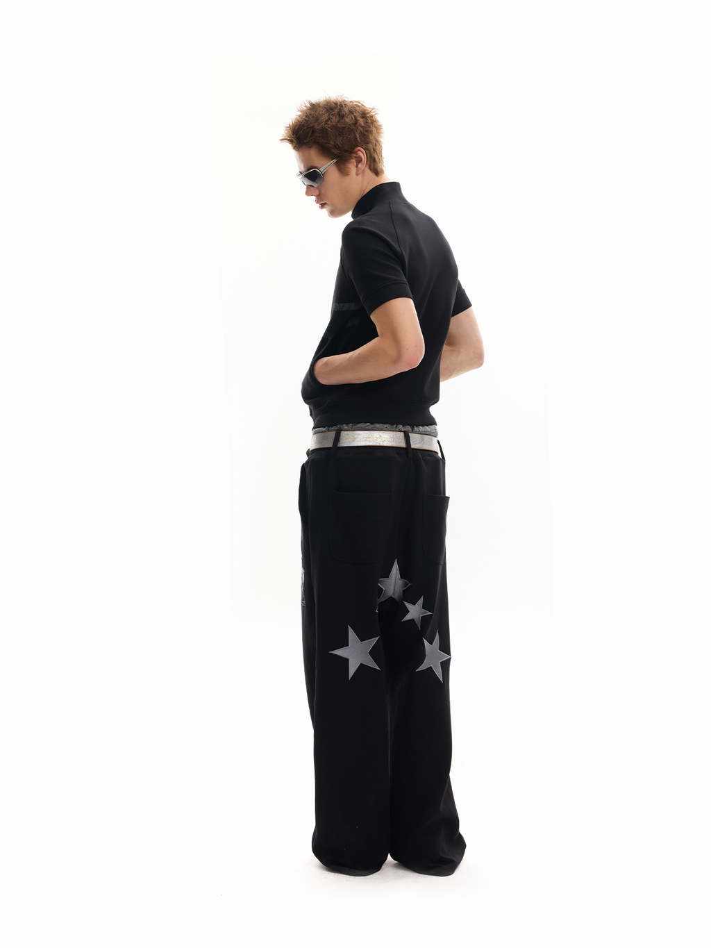 No E Mosen Embroidered Wide-leg Sweatpants